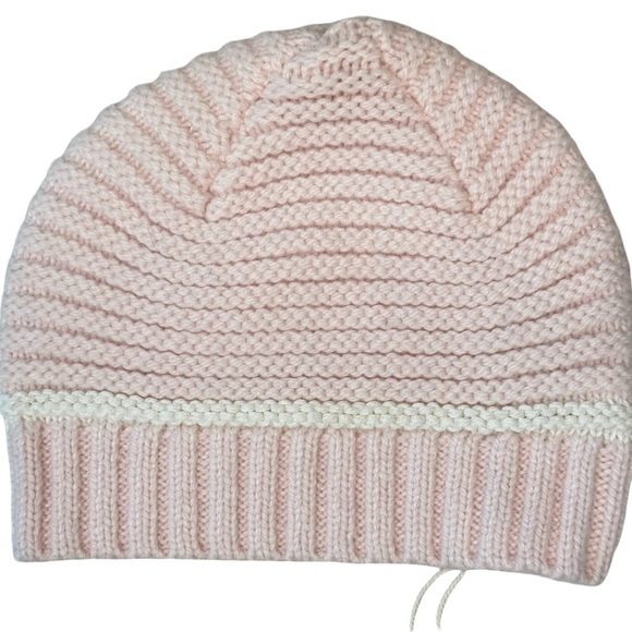 NWT BONTON Paris Pink Knit Wool Baby Hat Beanie Size 3M - Picture 4 of 10